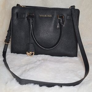 Michael Kors Black Leather Tote Bag